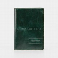 Обложка д/авто Poshete green кожа